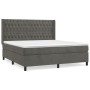 Box spring bed with dark gray velvet mattress 180x200 cm by vidaXL, Beds and slatted bases - Ref: Foro24-3132874, Price: 610,...