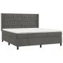Box spring bed with dark gray velvet mattress 180x200 cm by vidaXL, Beds and slatted bases - Ref: Foro24-3132874, Price: 614,...