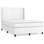 Box spring bed with white synthetic leather mattress 140x190 cm by vidaXL, Beds and slatted bases - Ref: Foro24-3132376, Pric...