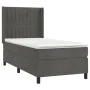 Box spring bed with dark gray velvet mattress 100x200 cm by vidaXL, Beds and slatted bases - Ref: Foro24-3132784, Price: 343,...