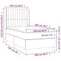 Box spring bed with dark gray velvet mattress 100x200 cm by vidaXL, Beds and slatted bases - Ref: Foro24-3132784, Price: 343,...