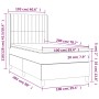 Boxspringbett mit dunkelgrauer Samtmatratze 100x200 cm von vidaXL, Betten und Lattenroste - Ref: Foro24-3132784, Preis: 363,5...