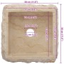 Lavabo crema mármol 30x30x13 cm