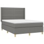 Box spring bed with dark gray fabric mattress 140x190 cm by vidaXL, Beds and slatted bases - Ref: Foro24-3132066, Price: 512,...