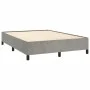Box spring bed with light gray velvet mattress 140x200 cm by vidaXL, Beds and slatted bases - Ref: Foro24-3132741, Price: 475...