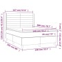 Box spring bed with light gray velvet mattress 140x200 cm by vidaXL, Beds and slatted bases - Ref: Foro24-3132741, Price: 484...