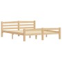 Estructura de cama sin colchón madera maciza de pino 160x200 cm