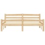 Estructura de cama sin colchón madera maciza de pino 160x200 cm