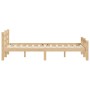 Estructura de cama sin colchón madera maciza de pino 160x200 cm