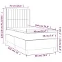 Box spring bed with black synthetic leather mattress 90x190 cm by vidaXL, Beds and slatted bases - Ref: Foro24-3132773, Price...