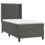 Box spring bed with dark gray velvet mattress 90x200 cm by vidaXL, Beds and slatted bases - Ref: Foro24-3132778, Price: 319,9...