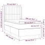 Box spring bed with dark gray velvet mattress 90x200 cm by vidaXL, Beds and slatted bases - Ref: Foro24-3132778, Price: 319,9...