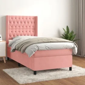 Boxspringbett mit rosa Samtmatratze 80x200 cm von vidaXL, Betten und Lattenroste - Ref: Foro24-3132830, Preis: 338,63 €, Raba...