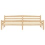Estructura de cama sin colchón madera maciza de pino 200x200 cm