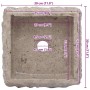 Lavabo gris mármol 30x30x13 cm