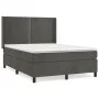 Box spring bed with dark gray velvet mattress 140x200 cm by vidaXL, Beds and slatted bases - Ref: Foro24-3132622, Price: 455,...
