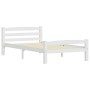 Estructura de cama sin colchón madera de pino blanco 90x200 cm