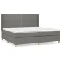 Box spring bed with dark gray fabric mattress 200x200 cm by vidaXL, Beds and slatted bases - Ref: Foro24-3131938, Price: 617,...