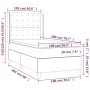 Boxspringbett mit dunkelblauer Samtmatratze 100x200 cm von vidaXL, Betten und Lattenroste - Ref: Foro24-3132907, Preis: 357,2...