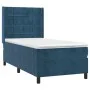 Box spring bed with dark blue velvet mattress 100x200 cm by vidaXL, Beds and slatted bases - Ref: Foro24-3132667, Price: 359,...