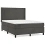 Box spring bed with dark gray velvet mattress 140x200 cm by vidaXL, Beds and slatted bases - Ref: Foro24-3132562, Price: 474,...