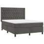 Boxspringbett mit dunkelgrauer Samtmatratze 140x200 cm von vidaXL, Betten und Lattenroste - Ref: Foro24-3132862, Preis: 520,6...