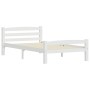 Estructura de cama sin colchón madera de pino blanco 100x200 cm