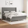 Box spring bed with dark gray fabric mattress 160x200 cm by vidaXL, Beds and slatted bases - Ref: Foro24-3132002, Price: 577,...