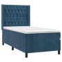 Cama box spring con colchón terciopelo azul oscuro 80x200 cm de vidaXL, Camas y somieres - Ref: Foro24-3132829, Precio: 308,1...
