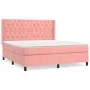 Boxspringbett mit rosa Samtmatratze 160x200 cm von vidaXL, Betten und Lattenroste - Ref: Foro24-3132872, Preis: 555,27 €, Rab...