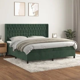 Boxspringbett mit dunkelgrüner Samtmatratze 200x200 cm von vidaXL, Betten und Lattenroste - Ref: Foro24-3132882, Preis: 804,2...