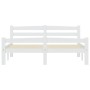 Estructura de cama sin colchón madera de pino blanco 140x200 cm