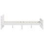 Estructura de cama sin colchón madera de pino blanco 140x200 cm