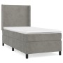 Boxspringbett mit hellgrauer Samtmatratze 90x190 cm von vidaXL, Betten und Lattenroste - Ref: Foro24-3132537, Preis: 333,61 €...