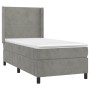 Boxspringbett mit hellgrauer Samtmatratze 90x190 cm von vidaXL, Betten und Lattenroste - Ref: Foro24-3132537, Preis: 333,61 €...