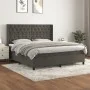 Box spring bed with dark gray velvet mattress 160x200 cm by vidaXL, Beds and slatted bases - Ref: Foro24-3132868, Price: 559,...