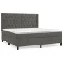 Box spring bed with dark gray velvet mattress 160x200 cm by vidaXL, Beds and slatted bases - Ref: Foro24-3132868, Price: 559,...