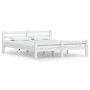 Estructura de cama sin colchón madera de pino blanco 160x200 cm