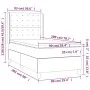 Box spring bed with dark gray velvet mattress 90x200 cm by vidaXL, Beds and slatted bases - Ref: Foro24-3132898, Price: 317,9...
