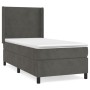 Cama box spring con colchón terciopelo gris oscuro 90x190 cm de vidaXL, Camas y somieres - Ref: Foro24-3132532, Precio: 336,3...