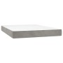 Box spring bed with light gray velvet mattress 140x190 cm by vidaXL, Beds and slatted bases - Ref: Foro24-3132735, Price: 532...