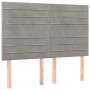 Box spring bed with light gray velvet mattress 140x190 cm by vidaXL, Beds and slatted bases - Ref: Foro24-3132735, Price: 532...