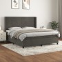 Box spring bed with dark gray velvet mattress 160x200 cm by vidaXL, Beds and slatted bases - Ref: Foro24-3132568, Price: 532,...