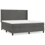 Box spring bed with dark gray velvet mattress 160x200 cm by vidaXL, Beds and slatted bases - Ref: Foro24-3132568, Price: 514,...