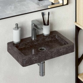 Lavabo de pared mármol crema 38x24x6,5 cm