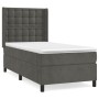 Cama box spring con colchón terciopelo gris oscuro 90x190 cm de vidaXL, Camas y somieres - Ref: Foro24-3132892, Precio: 335,4...