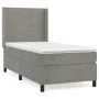 Cama box spring con colchón terciopelo gris claro 90x190 cm de vidaXL, Camas y somieres - Ref: Foro24-3132531, Precio: 322,45...