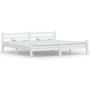 Estructura de cama sin colchón madera maciza de pino 200x200 cm