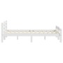 Estructura de cama sin colchón madera maciza de pino 200x200 cm