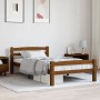 Estructura cama sin colchón madera pino marrón miel 90x200 cm